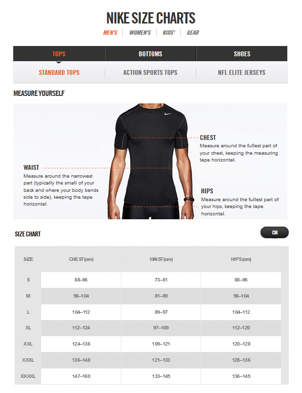 Puma Mens Shirt Size Chart