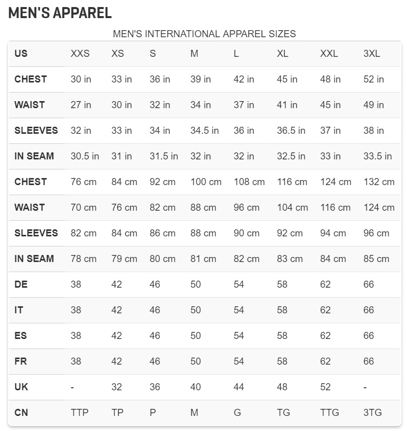 TFC Football - Size Chart