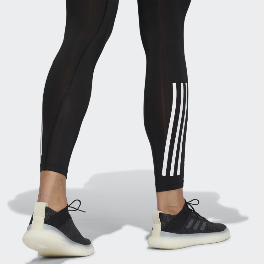 adidas Techfit 3-Stripes Leggings White